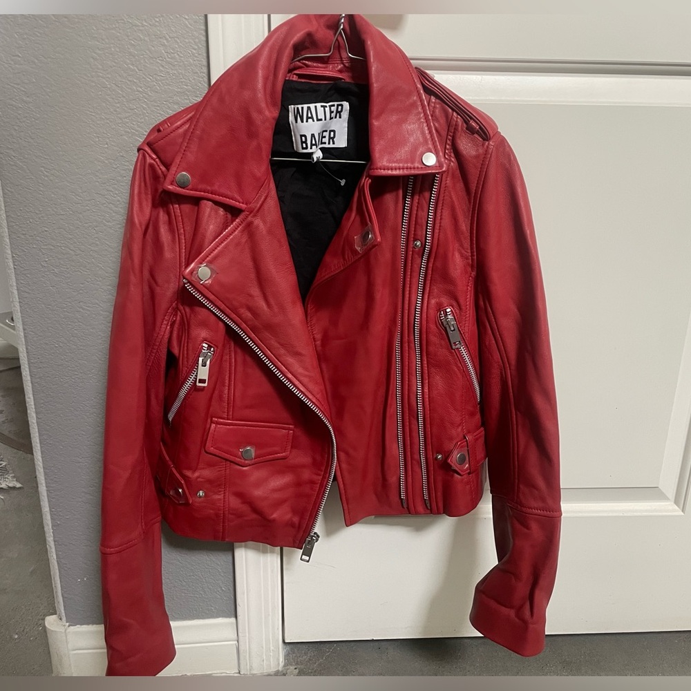 Walter Baker Red Leather Jacket